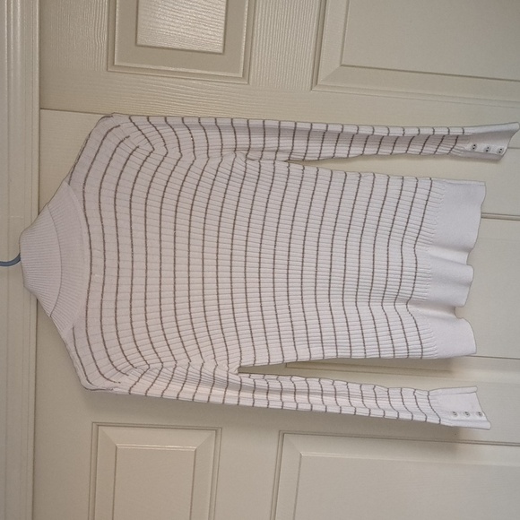[Croft & Barrow] Gold & White Turtleneck Tight Knit Size XL - Picture 2 of 6